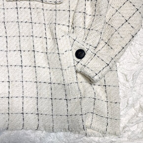Zara textured plaid overshirt - size XXL - NWT - Picture 6 of 8